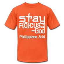 Load image into Gallery viewer, Stay Focus Unisex Jersey T-Shirt by Bella + Canvas - orange
