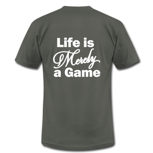 Pray Then Play Unisex Jersey T-Shirt by Bella + Canvas - asphalt