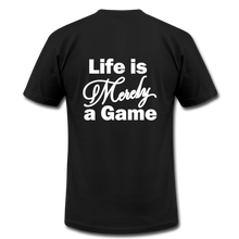 Load image into Gallery viewer, Pray Then Play Unisex Jersey T-Shirt by Bella + Canvas - black
