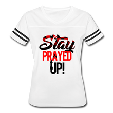Load image into Gallery viewer, Stay Prayed Up Women’s Vintage Sport T-Shirt - white/black
