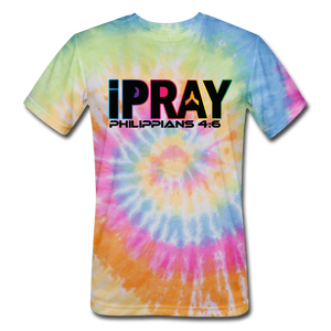 iPray Unisex Tie Dye T-Shirt - rainbow