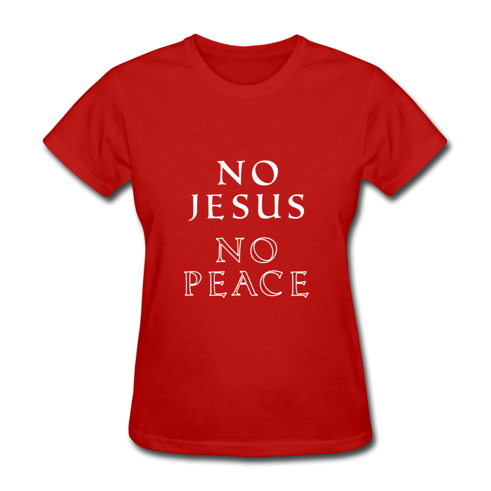 No Jesus No Peace - red