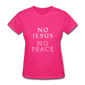 No Jesus No Peace - fuchsia