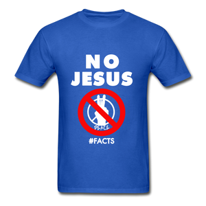 lNo Jesus No Peace - royal blue