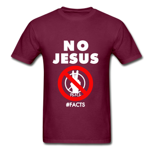lNo Jesus No Peace - burgundy