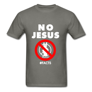 lNo Jesus No Peace - charcoal