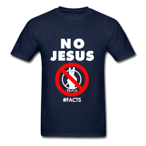 lNo Jesus No Peace - navy