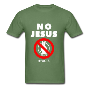 lNo Jesus No Peace - military green