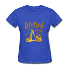 Load image into Gallery viewer, Blessed and Highly Favored Women&#39;s T-Shirt - royal blue
