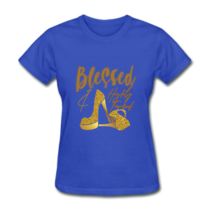 Blessed and Highly Favored Women's T-Shirt - royal blue