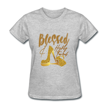 Load image into Gallery viewer, Blessed and Highly Favored Women&#39;s T-Shirt - heather gray
