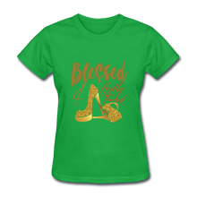 Load image into Gallery viewer, Blessed and Highly Favored Women&#39;s T-Shirt - bright green
