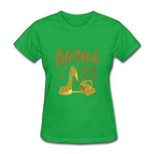 Blessed and Highly Favored Women's T-Shirt - bright green