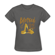 Load image into Gallery viewer, Blessed and Highly Favored Women&#39;s T-Shirt - charcoal
