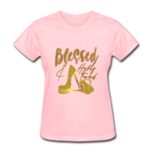 Blessed and Highly Favored Women's T-Shirt - pink