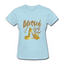 Load image into Gallery viewer, Blessed and Highly Favored Women&#39;s T-Shirt - powder blue
