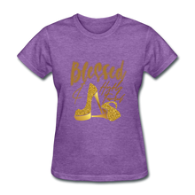 Load image into Gallery viewer, Blessed and Highly Favored Women&#39;s T-Shirt - purple heather

