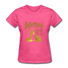 Load image into Gallery viewer, Blessed and Highly Favored Women&#39;s T-Shirt - heather pink

