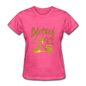 Blessed and Highly Favored Women's T-Shirt - heather pink