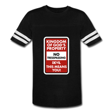 Load image into Gallery viewer, Kingdom of God&#39;s Property Vintage Sport T-Shirt - black/white
