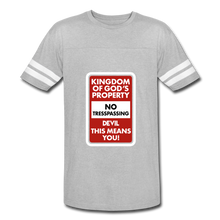 Load image into Gallery viewer, Kingdom of God&#39;s Property Vintage Sport T-Shirt - heather gray/white
