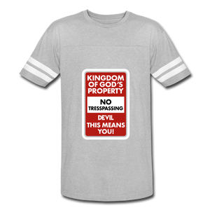 Kingdom of God's Property Vintage Sport T-Shirt - heather gray/white