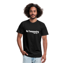 Load image into Gallery viewer, No Tresspassing Unisex Jersey T-Shirt by Bella + Canvas - black
