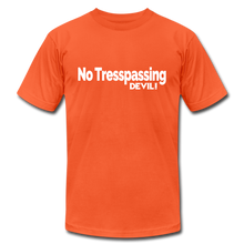 Load image into Gallery viewer, No Tresspassing Unisex Jersey T-Shirt by Bella + Canvas - orange
