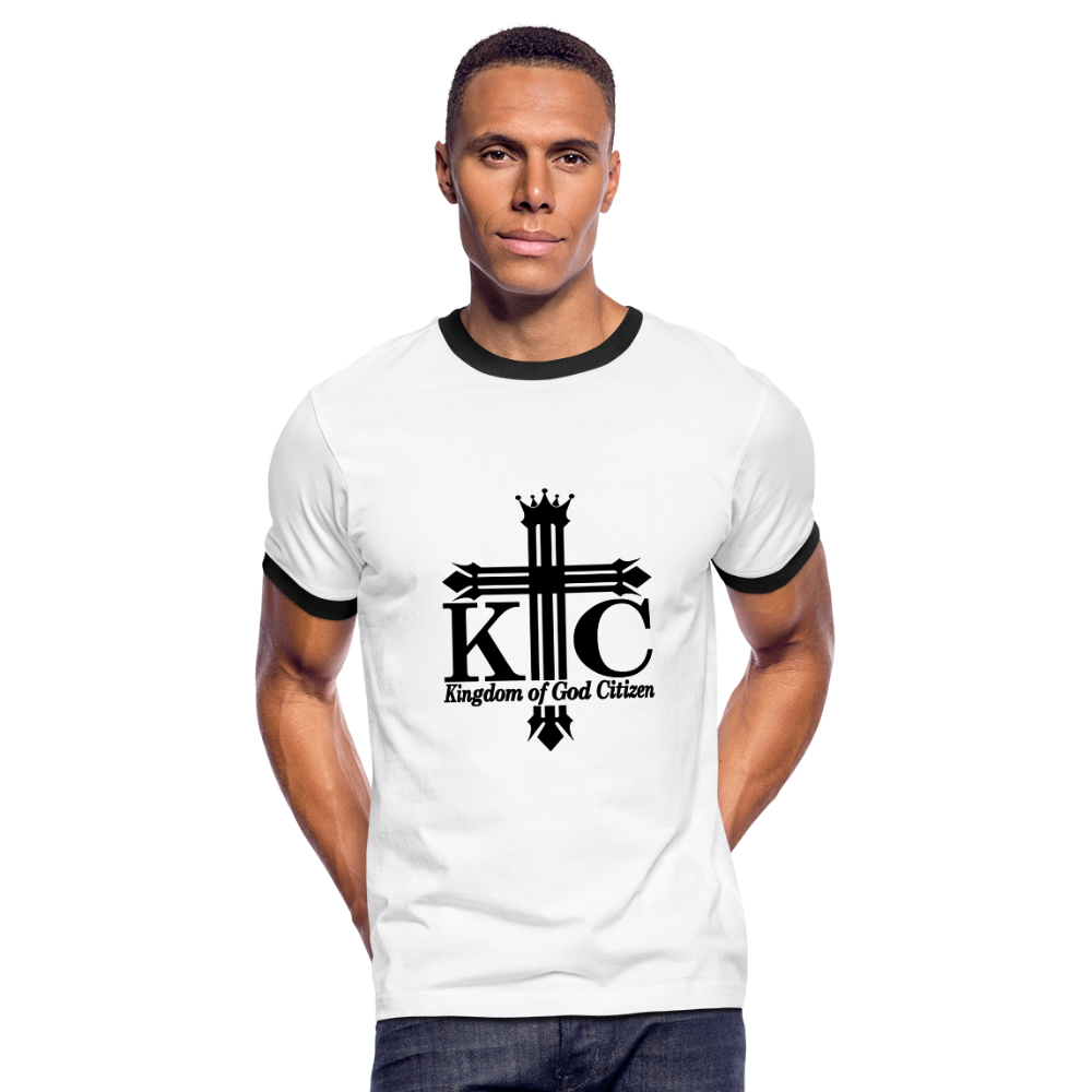 KC Men's Ringer T-Shirt - white/black