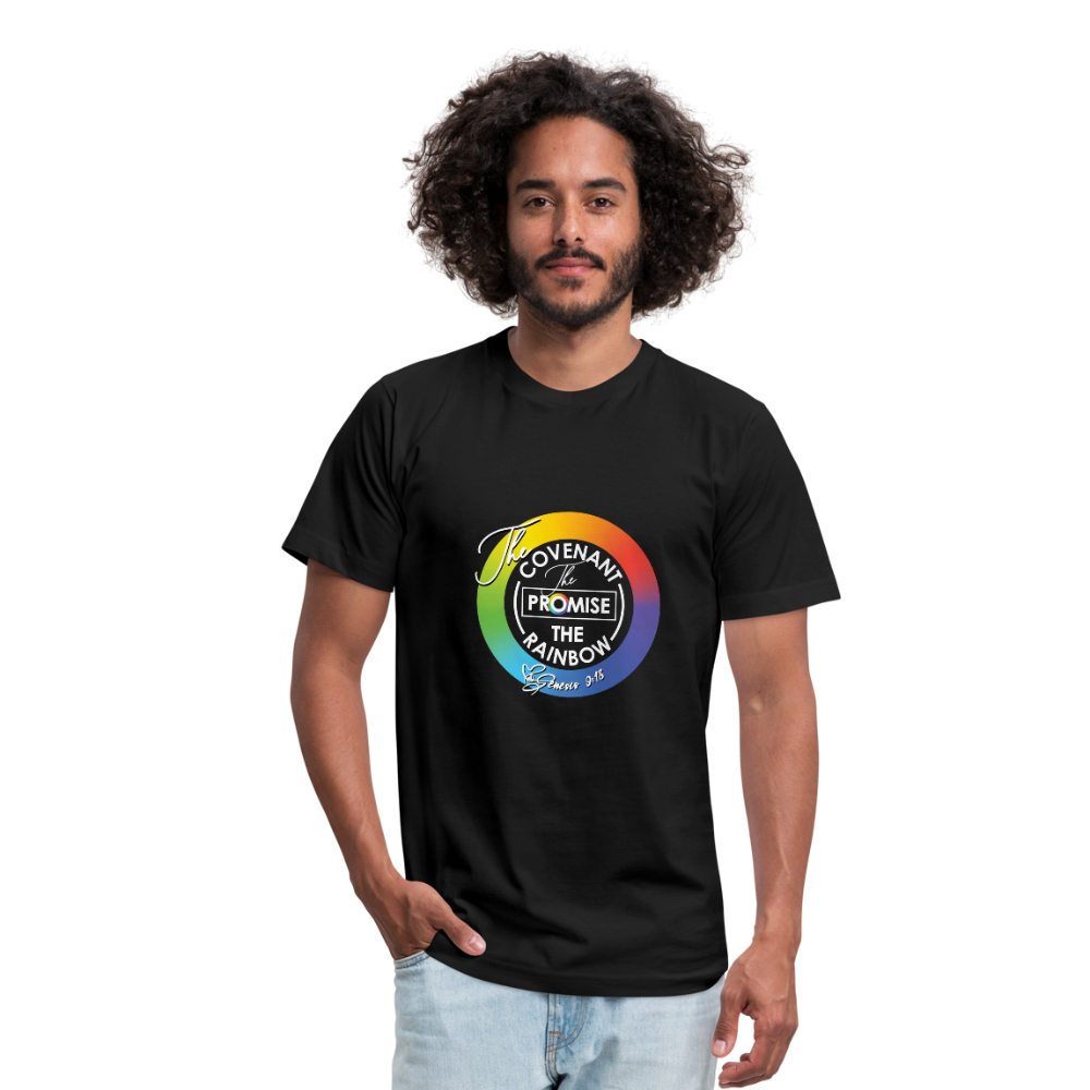 The Covenant The Promise The Rainbow Unisex Jersey T-Shirt by Bella + Canvas - black