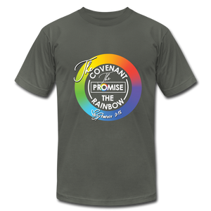 The Covenant The Promise The Rainbow Unisex Jersey T-Shirt by Bella + Canvas - asphalt