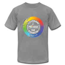 Load image into Gallery viewer, The Covenant The Promise The Rainbow Unisex Jersey T-Shirt by Bella + Canvas - slate
