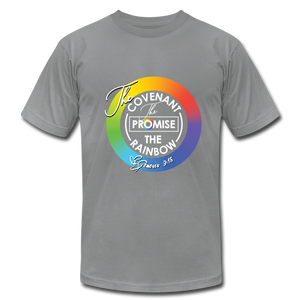 The Covenant The Promise The Rainbow Unisex Jersey T-Shirt by Bella + Canvas - slate