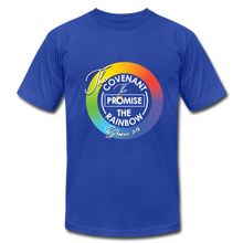 Load image into Gallery viewer, The Covenant The Promise The Rainbow Unisex Jersey T-Shirt by Bella + Canvas - royal blue

