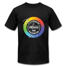 Load image into Gallery viewer, The Covenant The Promise The Rainbow Unisex Jersey T-Shirt by Bella + Canvas - black

