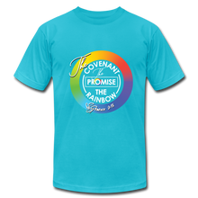 Load image into Gallery viewer, The Covenant The Promise The Rainbow Unisex Jersey T-Shirt by Bella + Canvas - turquoise
