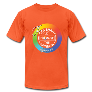 The Covenant The Promise The Rainbow Unisex Jersey T-Shirt by Bella + Canvas - orange