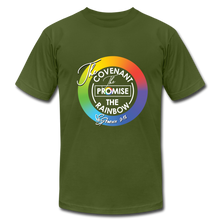 Load image into Gallery viewer, The Covenant The Promise The Rainbow Unisex Jersey T-Shirt by Bella + Canvas - olive
