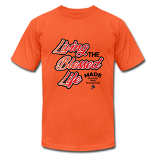 Load image into Gallery viewer, Living the Blessed Life Unisex Jersey T-Shirt by Bella + Canvas - orange
