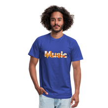 Load image into Gallery viewer, Music Unisex Jersey T-Shirt by Bella + Canvas - royal blue
