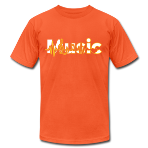 Music Unisex Jersey T-Shirt by Bella + Canvas - orange