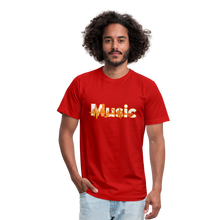 Load image into Gallery viewer, Music Unisex Jersey T-Shirt by Bella + Canvas - red
