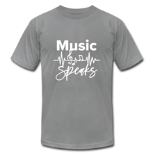Load image into Gallery viewer, Music Unisex Jersey T-Shirt by Bella + Canvas - slate
