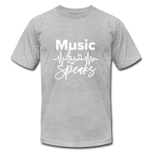 Load image into Gallery viewer, Music Unisex Jersey T-Shirt by Bella + Canvas - heather gray
