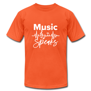 Music Unisex Jersey T-Shirt by Bella + Canvas - orange