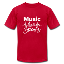Load image into Gallery viewer, Music Unisex Jersey T-Shirt by Bella + Canvas - red
