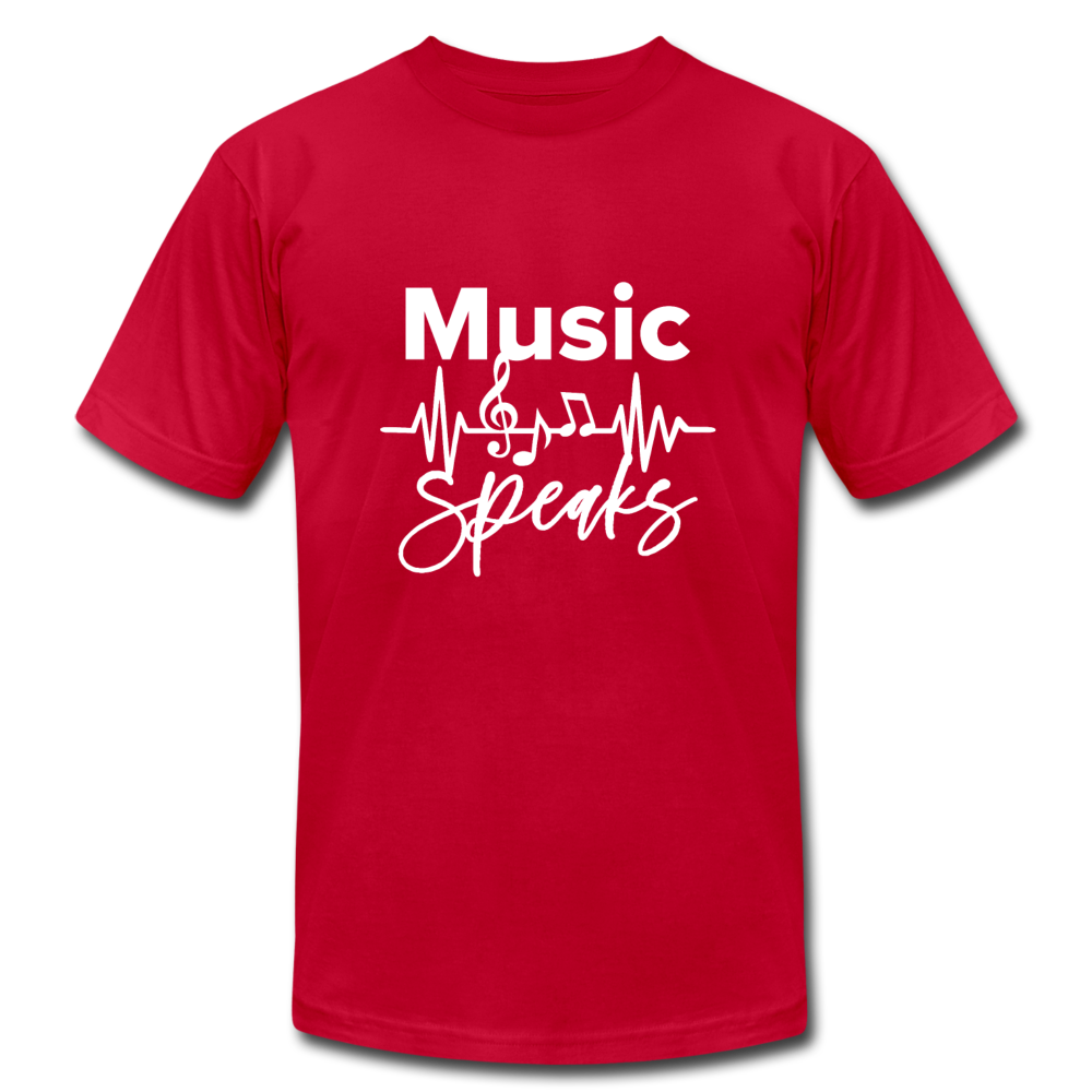 Music Unisex Jersey T-Shirt by Bella + Canvas - red