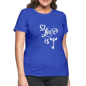 Love is Key Women's T-Shirt - royal blue