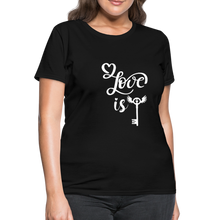 Load image into Gallery viewer, Love is Key Women&#39;s T-Shirt - black
