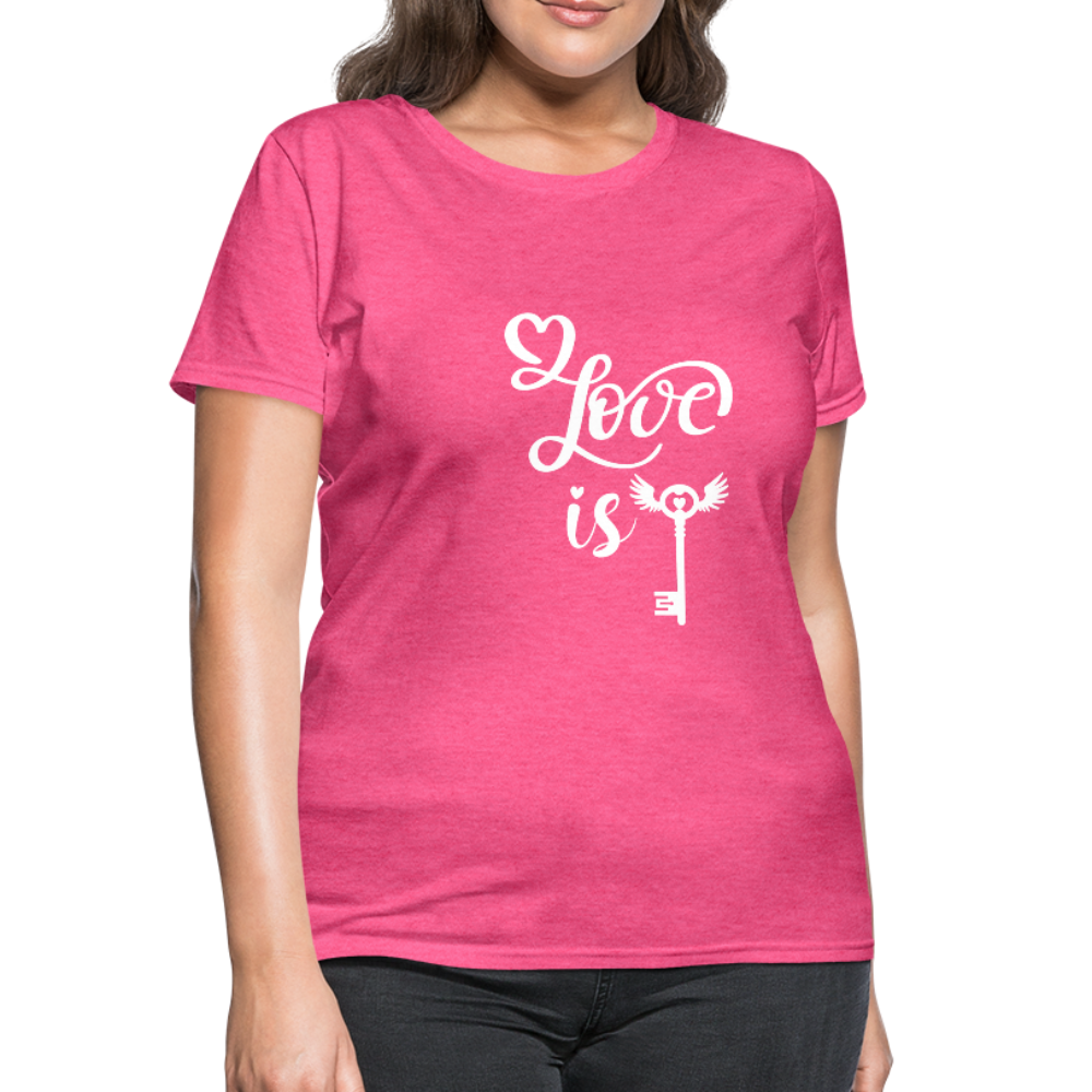Love is Key Women's T-Shirt - heather pink